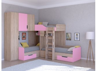 Двухъярусная кровать Трио/1