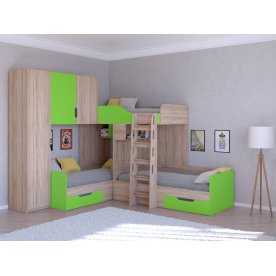 Двухъярусная кровать Трио/1