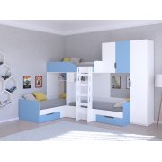 белый / голубой