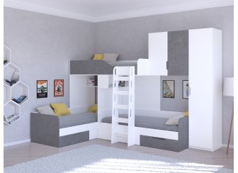 Двухъярусная кровать Трио/2