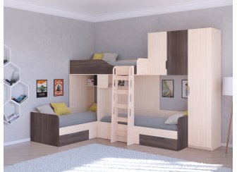 Двухъярусная кровать Трио/2