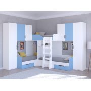 белый / голубой