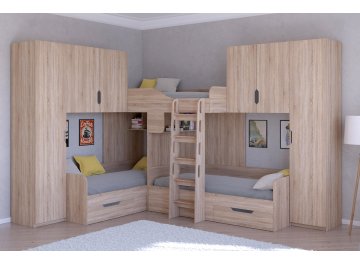 Двухъярусная кровать Трио/3