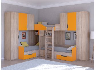 Двухъярусная кровать Трио/3
