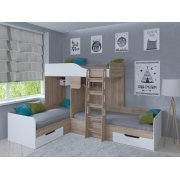 дуб сонома / белый