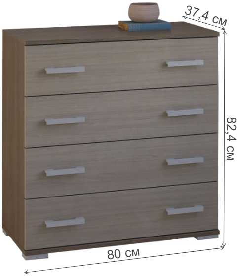 Комод Вента-95 темный ясень / светлый ясень