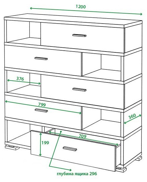 Комод СБ-40/5 К карамель