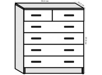 Комод Кэт-6 ЛДСП