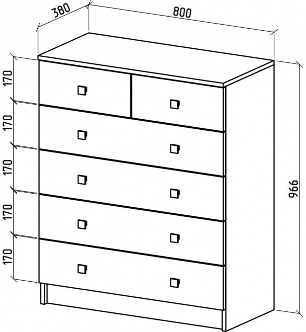 Комод Бостон-11 белый