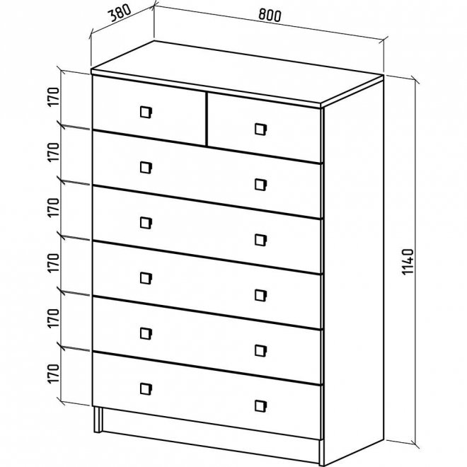 Комод Бостон-12 белый