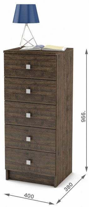 Комод Бостон-3 дуб апрель темный