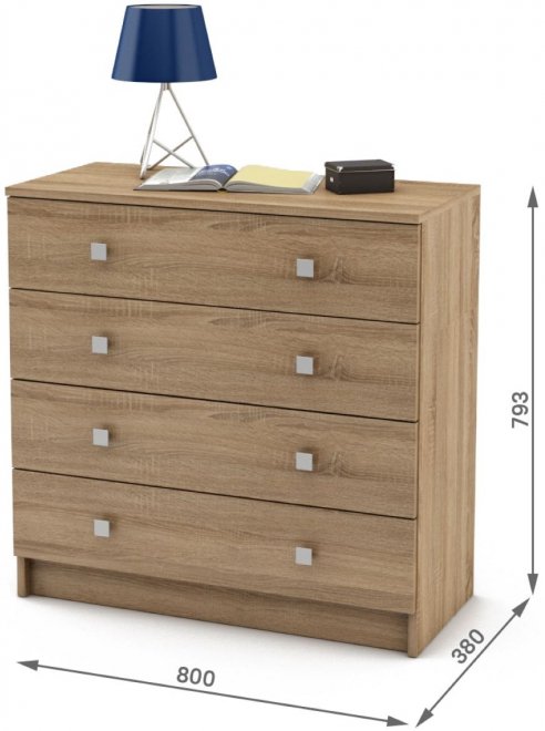 Комод Бостон-6 дуб сонома