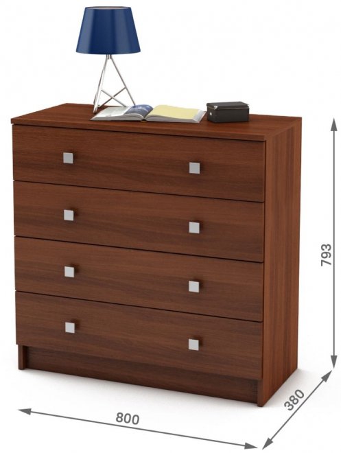 Комод Бостон-6 итальянский орех