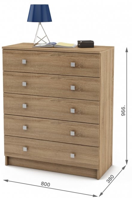 Комод Бостон-7 дуб сонома