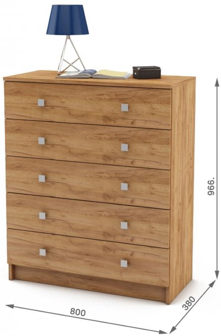 Комод Бостон-7 дуб золотистый