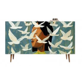 Комод Девушка и чайки