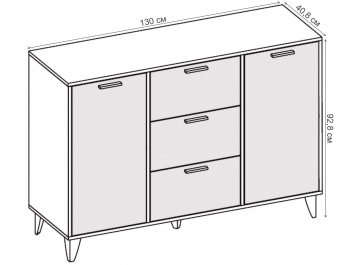 Комод Эго К-2 на ножках