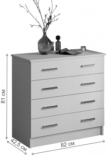 Комод Катрин-3 белый