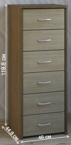 Комод КМ-61 ясень темный / ясень светлый