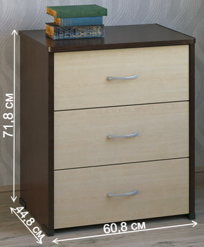 Комод КВ-32 венге / дуб молочный