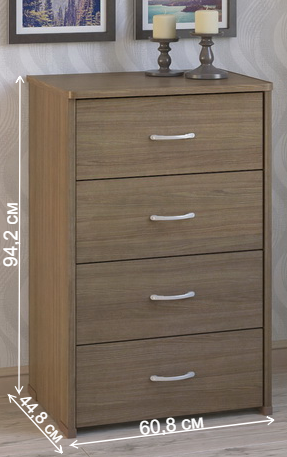 Комод КВ-34 ясень темный
