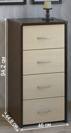 Комод КВ-40 венге / дуб молочный