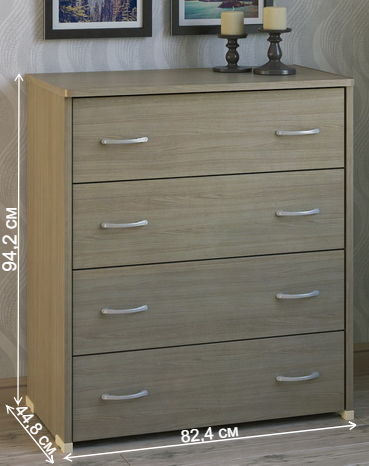 Комод КВ-41 ясень светлый