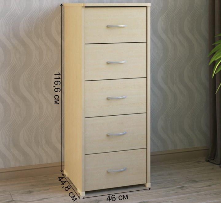 Комод КВ-51 дуб молочный