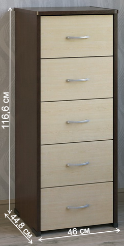 Комод КВ-51 венге / дуб молочный