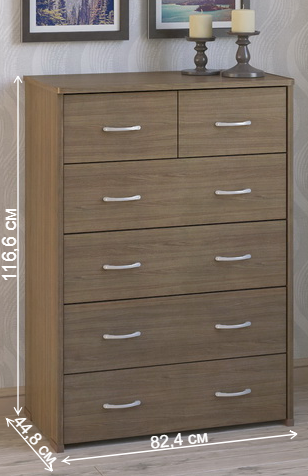 Комод КВ-52 ясень темный