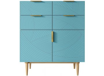 Комод Лайн (Line) голубой