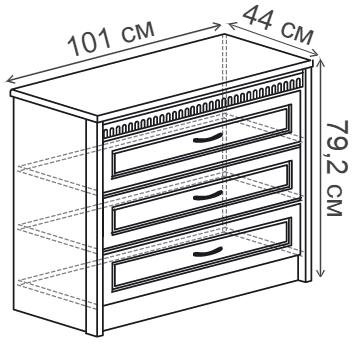 Комод Лючия №192 дуб оксфорд