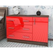 ясень шимо тёмный / красный глянец