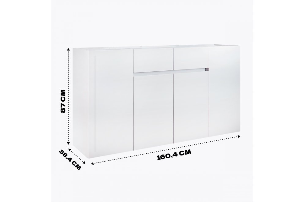 Комод Мика 1604 белый ЛДСП