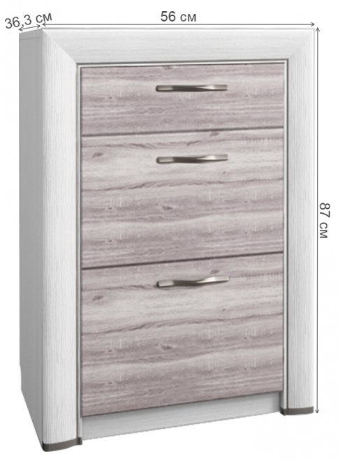 Комод Olivia 3S/56 дуб анкона