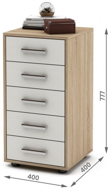 Комод Остин-3 дуб сонома / белый