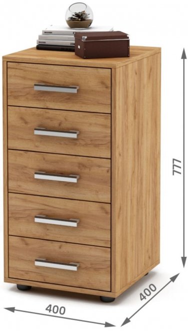 Комод Остин-3 дуб золотистый