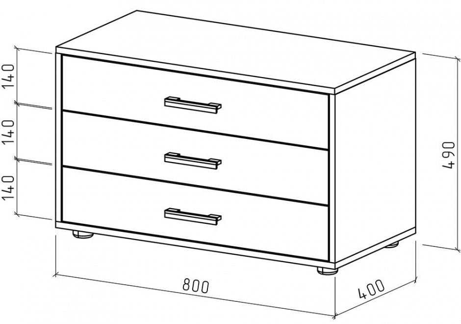 Комод Остин-5 дуб сонома