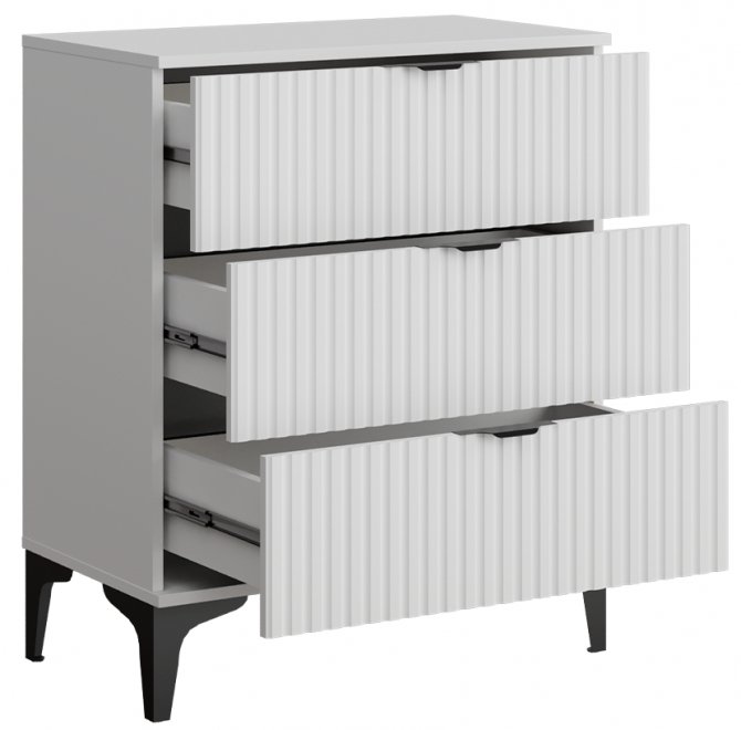 Комод ridberg andre 3Я белый / черный
