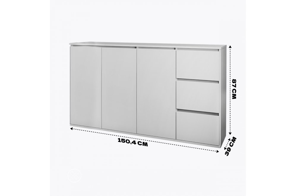 Комод Сура 1504 белый ЛДСП