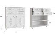 Детский комод Ассоль АС-18 белое дерево