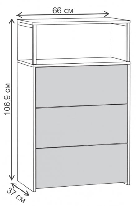 Комод Трувор дуб гранж песочный / интра