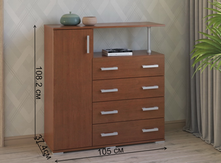 Комод Вента-10 вишня левый