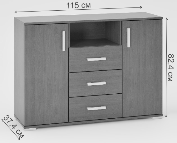 Комод Вента-54 венге / дуб молочный