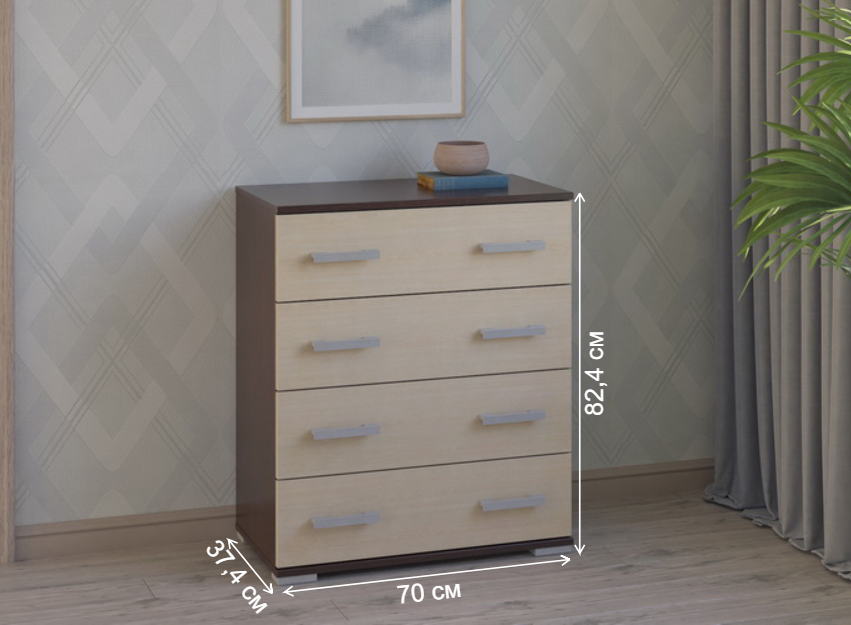 Комод Вента-94 венге / дуб молочный