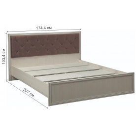 Двуспальная кровать Альбина с настилом