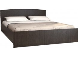 Двуспальная кровать арт. 032 160х200 см с низким изножьем венге