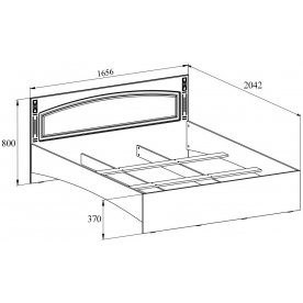 Двуспальная кровать Элизабет ЭМ-14