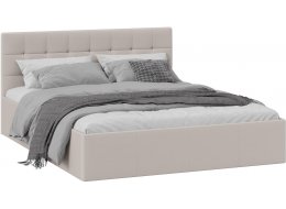 Двуспальная кровать Эмма 160х200 с ПМ велюр confetti smoke