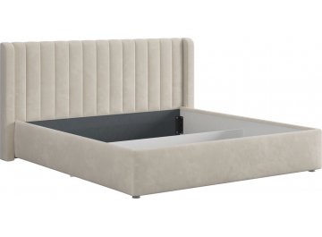 Двуспальная кровать Ева крем велюр